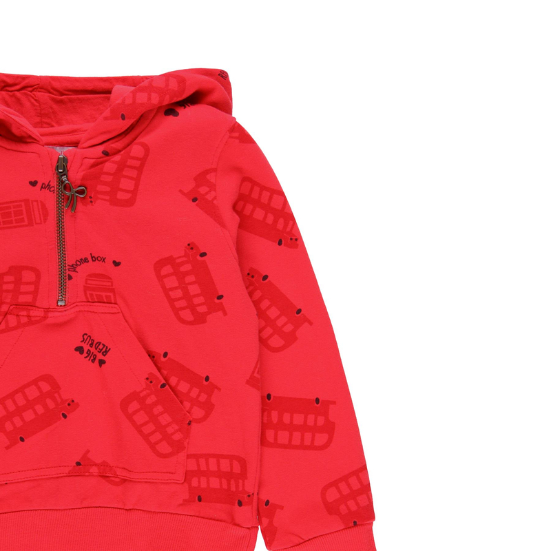Bluza z kieszeniami dla dziewczynki z nadrukiem