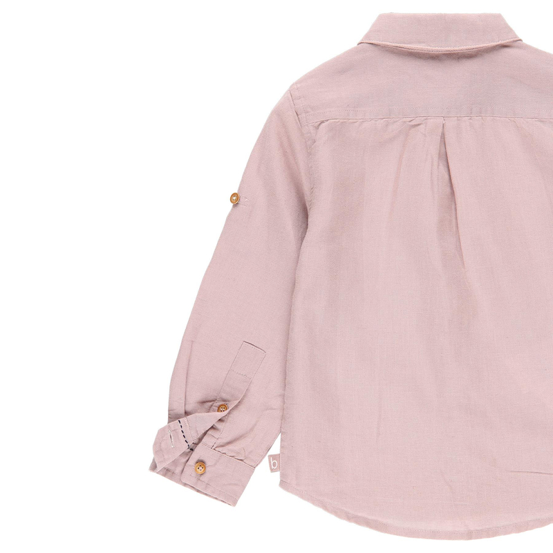 Koszula lniana z długim rękawem dla chłopca Boboli nude