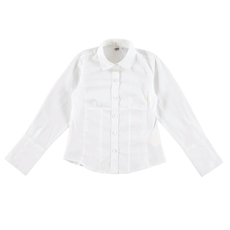 Koszula biała z kołnierzykiem dla dziewczynki iDO