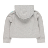 Bluza crop z kapturem dla dziewczynki kolor jasny szary melanż