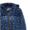 Bluza rozpinana z kapturem dla dziewczynki kolor denim Boboli