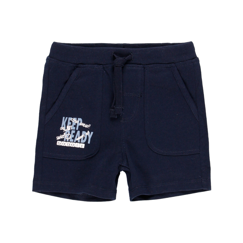 Szorty bawełniane z kieszeniami kolor granatowy Boboli dla chłopca