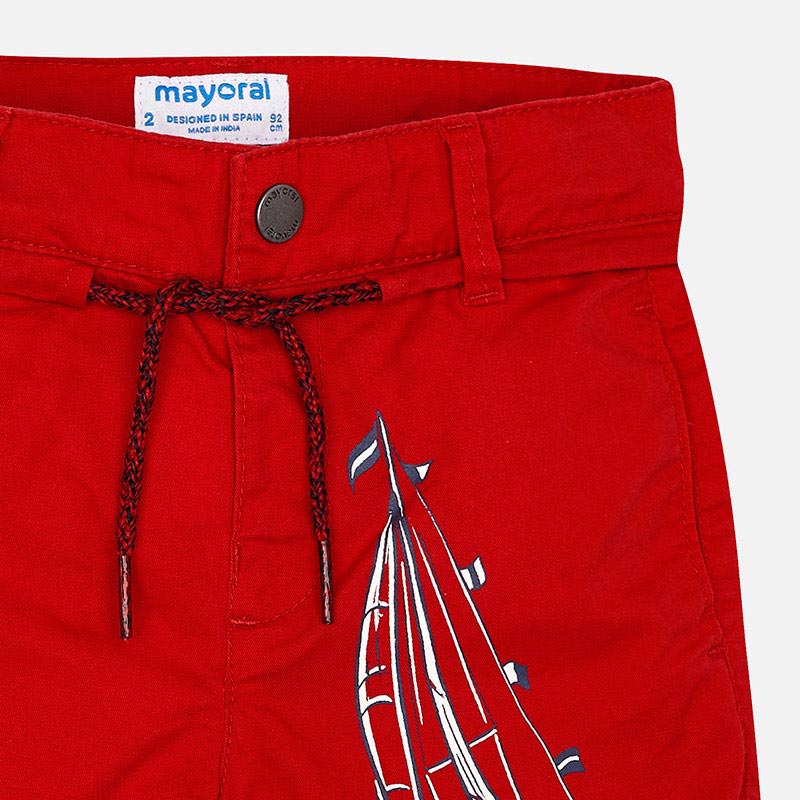Bermudy z nadrukiem żaglówki Mayoral kolor czerwony