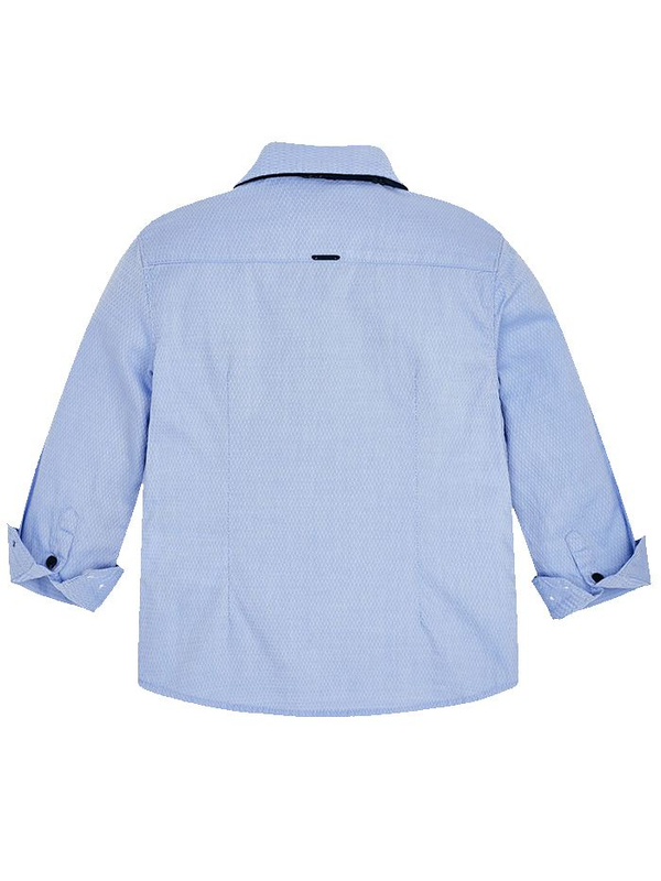 Koszula niebieska z muszką z długim rękawem Mayoral dla chłopca