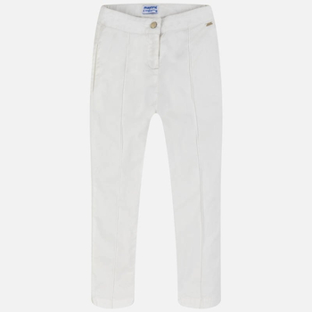 spodnie satynowe dla dziewczynki Mayoral kolor kremowy