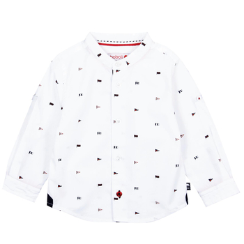 Koszula dla chłopca popelinowa ze stójką Boboli