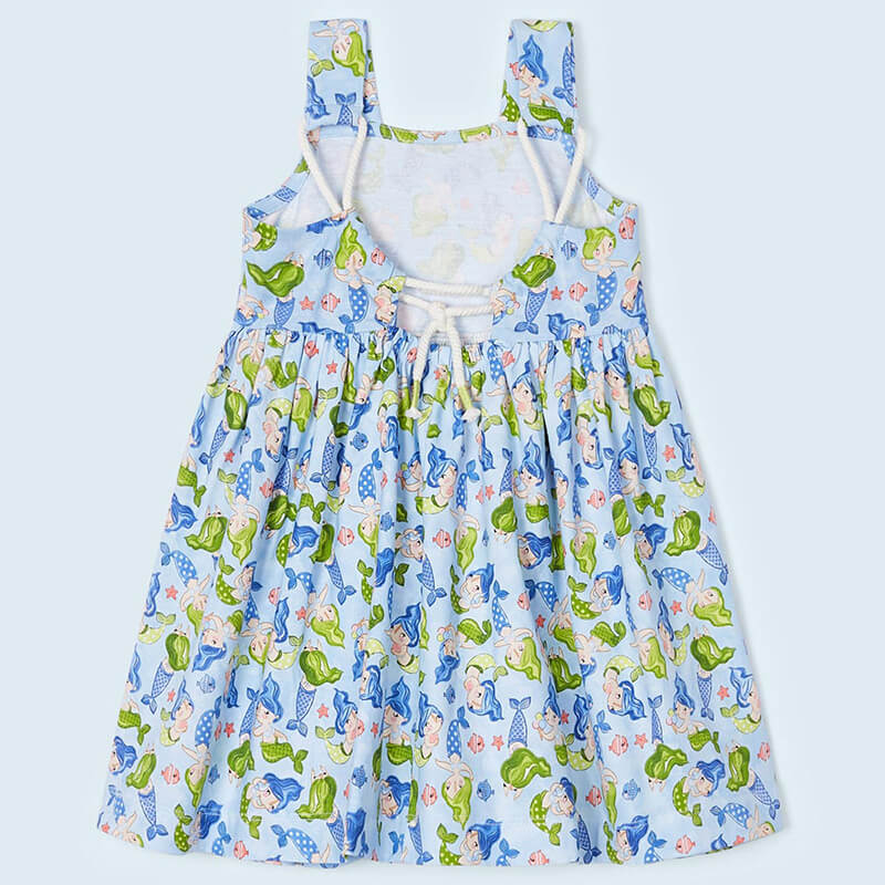 Sukienka letnia w syrenki w kolorze błękitnym Mayoral