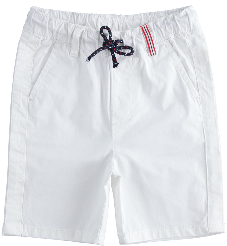 Szorty dla chłopca z tkaniny kolor Biały iDO