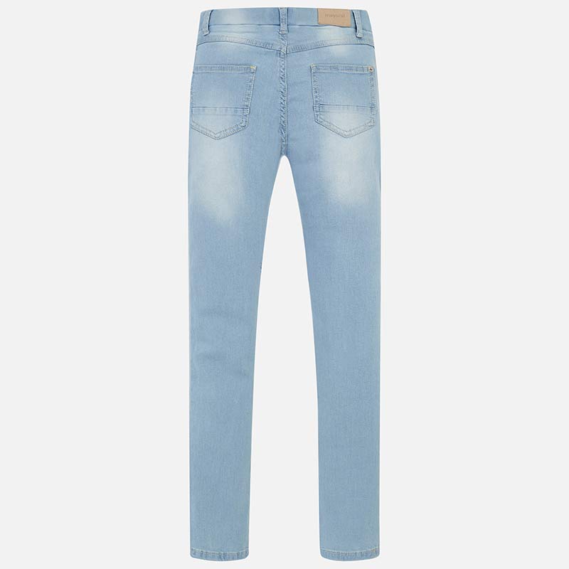 Spodnie jegginsy jeans basic kolor jasny Bleached Mayoral dla dziewczynki