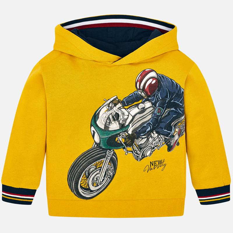 Bluza z kapturem dla chłopca Mayoral kolor żółty