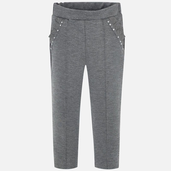 Spodnie dzianinowe eleganckie szare dla dziewczynki Mayoral