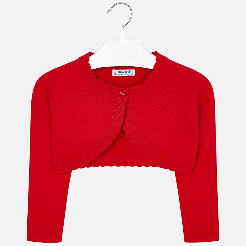 Bolerko czerwone dla dziewczynki