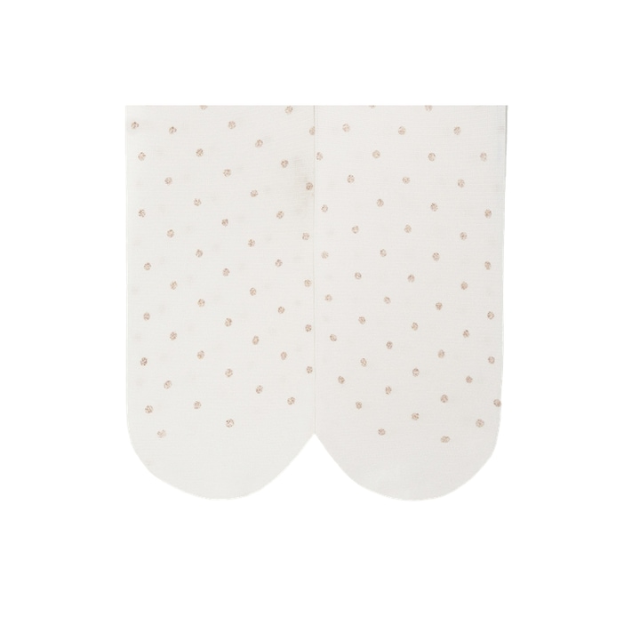 Rajstopy białe w złote groszki Mayoral