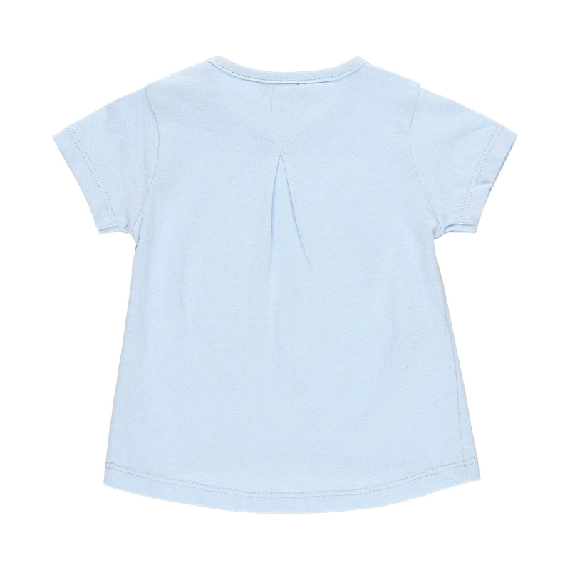 Bluzka z krótkim rękawem dla dziewczynki kolor błękitny Boboli