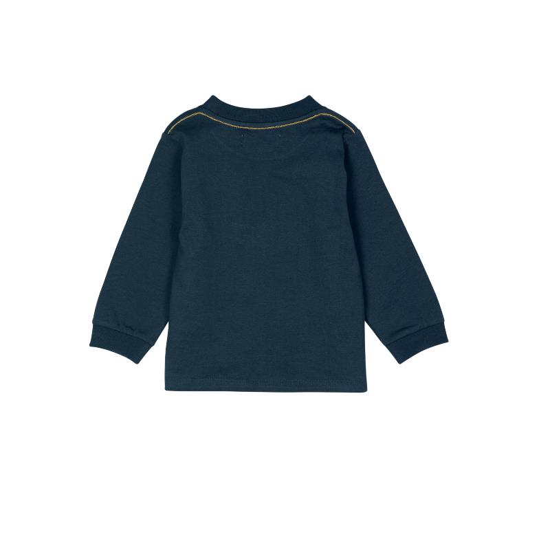 Bluzka z długim rękawem dla chłopca kolor granatowy Boboli - świeci w ciemności