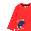 Bluzka z długim rękawem dla chłopca kolor czerwony