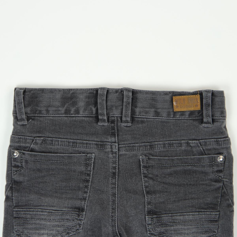 Spodnie jeans szare dla chłopca Boboli slim fit