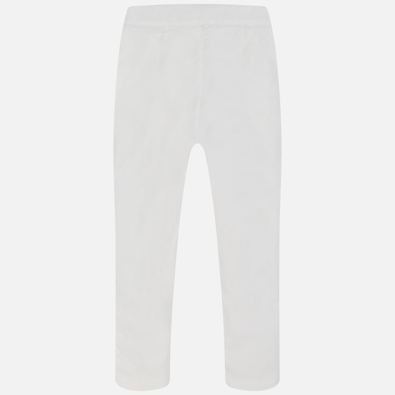 spodnie satynowe dla dziewczynki Mayoral kolor kremowy