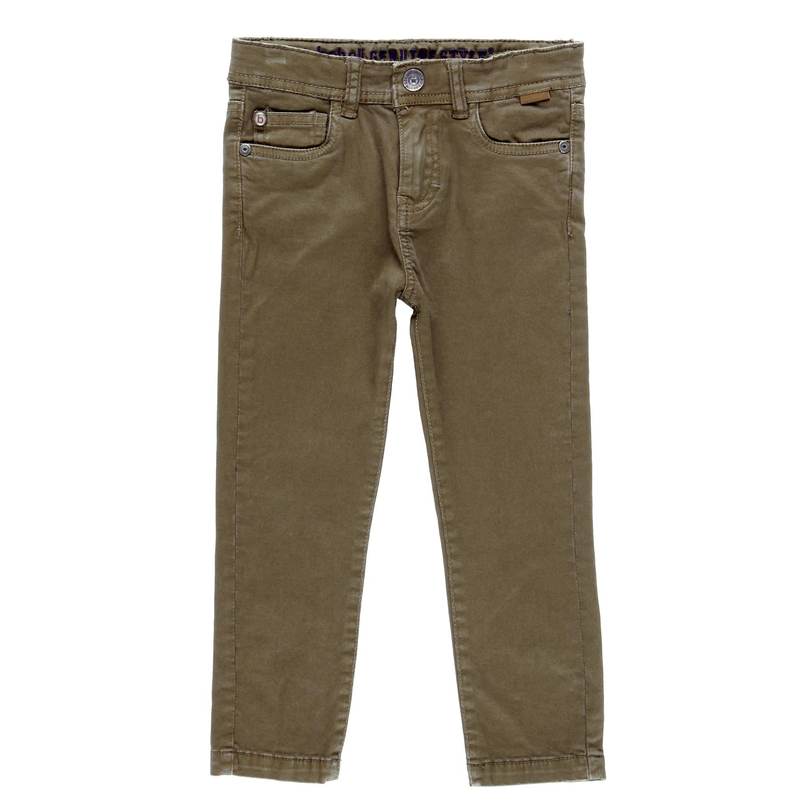 Spodnie dla chłopca kolor oliwkowy Boboli