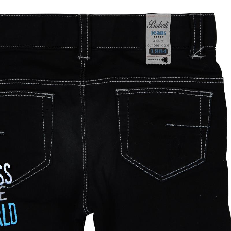 Spodnie dżinsowe z podszewką Boboli dla chłopca kolor czarny