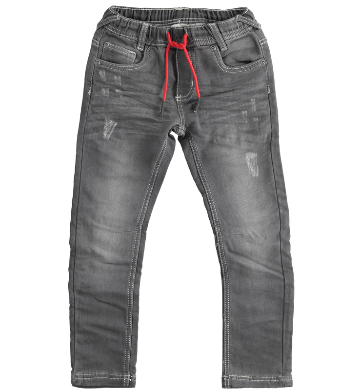 Miękkie spodnie w stylu denim kolor Jasno szary