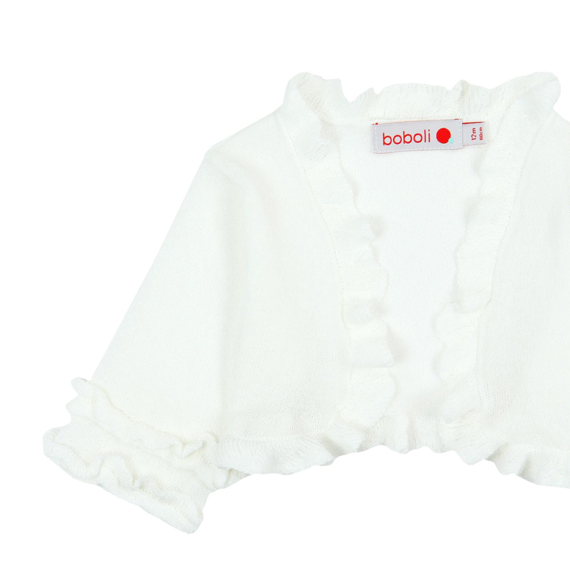 Bolerko dla dziewczynki kremowe Boboli