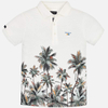 Bluzka polo z krótkim rękawem z nadrukiem palm Mayoral