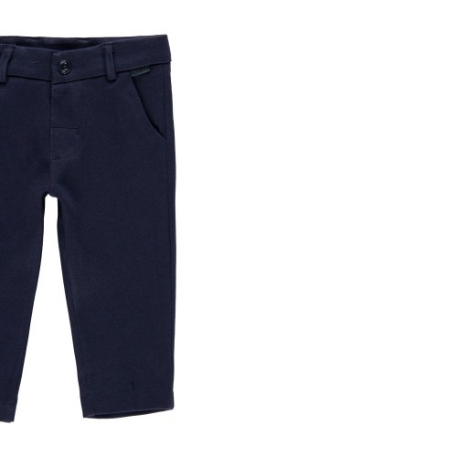 Eleganckie spodnie dzianinowe dla chłopca Granatowy Boboli