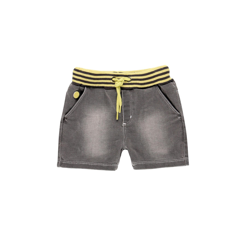 Krótkie spodenki bermudy denim dla chłopca kolor szary