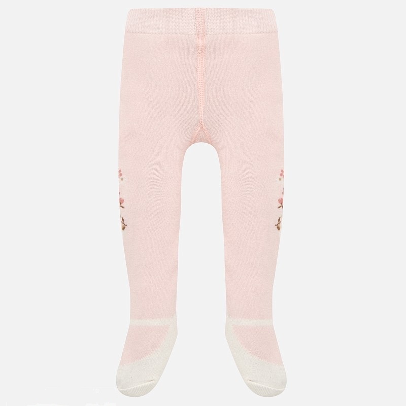 Rajstopy bawełniane kwiatuszki dla dziewczynki kolor różowy Mayoral