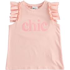 Bluzka bez rękawów kolor różowy iDO