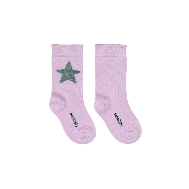 Skarpetki dla dziewczynki zestaw 3 sztuki gwiazdki Boboli