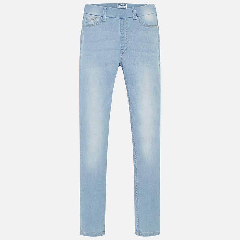 Spodnie jegginsy jeans basic kolor jasny Bleached Mayoral dla dziewczynki
