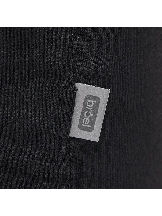 Komin z elastycznej bawełny Broel czarny podwójny