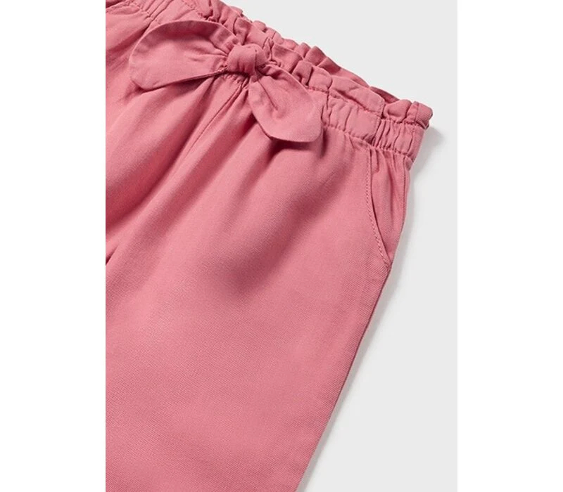 Spodnie z lyocell dla dziewczynki Mayoral różowe