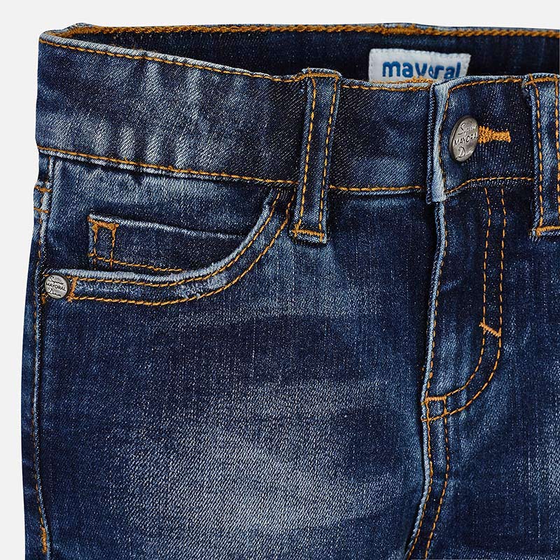 Szorty jeans basic kolor dark blue Mayoral dla dziewczynki