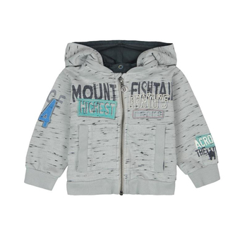 Bluza rozpinana z odpinanym kapturem statki kolor szary Boboli dla chłopca