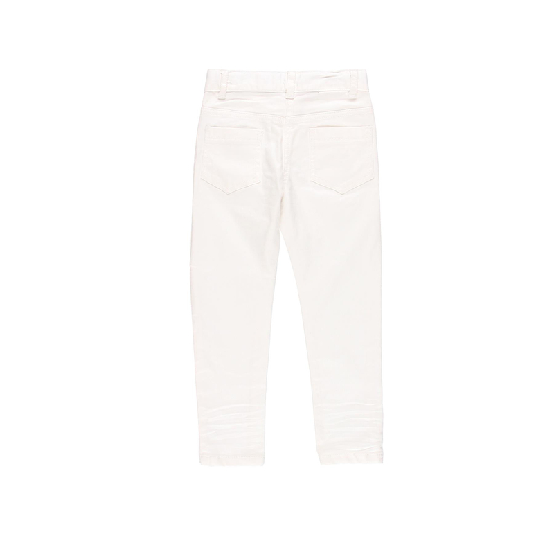 Spodnie ze streczem dla dziewczynki kolor biały Boboli