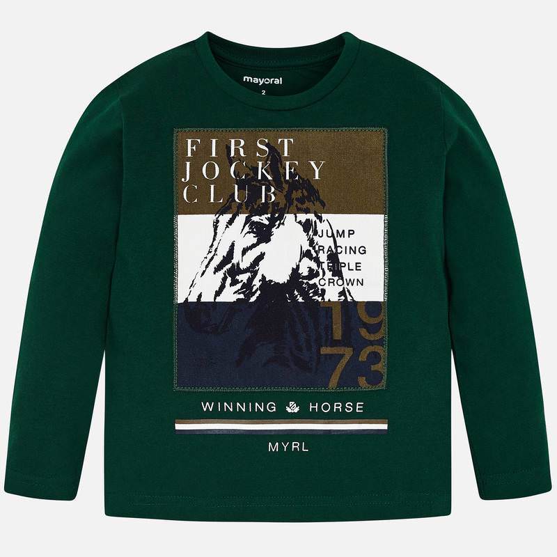 Koszulka z długim rękawem kolor zielony