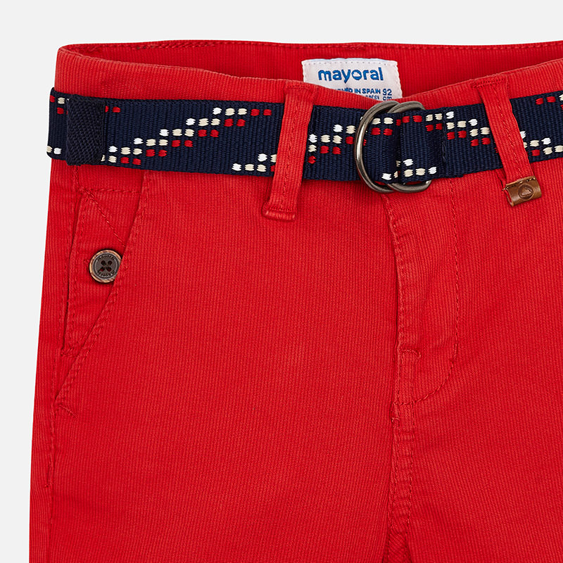Bermudy pika z paskiem kolor czerwony Mayoral