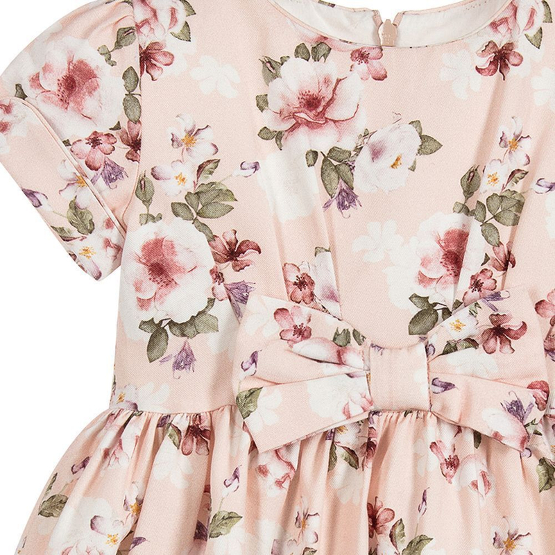 Sukienka z krótkim rękawem na podszewce w kwiaty Mayoral