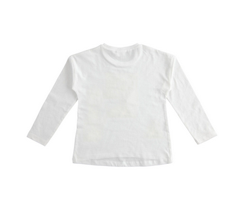 Bluzka z długim rękawem dla dziewczynki kolor Biały iDO