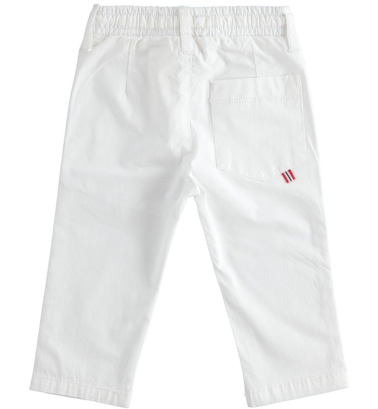 Spodnie joggers z tkaniny dla chłopca kolor biały iDO