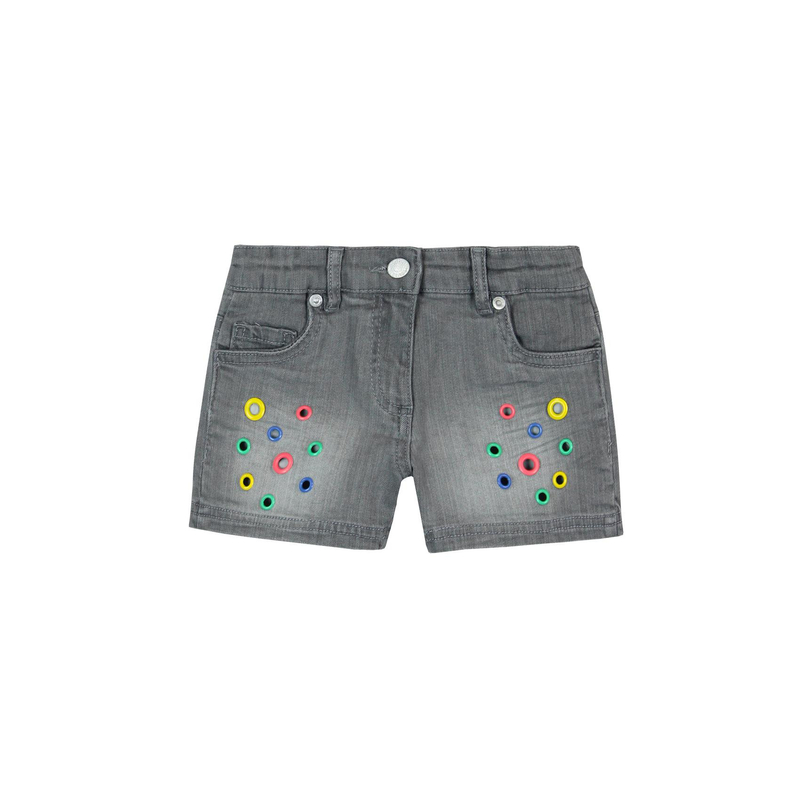 Szorty denim dziewcz. GREY
