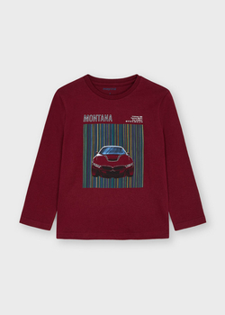 Koszulka d/r nadruk samochód