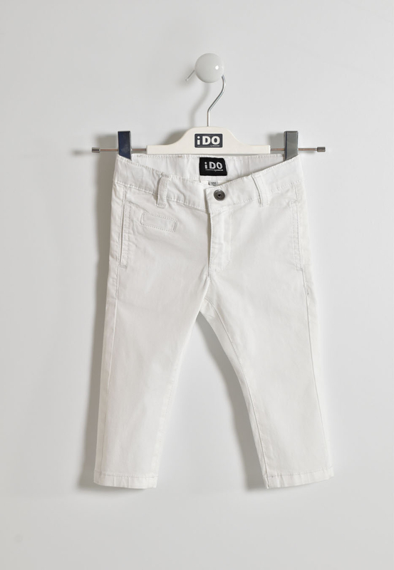 Spodnie cienkie slim fit iDO dla chłopca kolor biały
