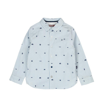 Koszula z długim rękawem dla chłopca z nadrukiem Boboli