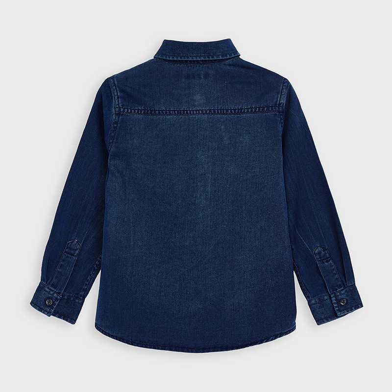 Koszula z długim rękawem dla chłopca kolor granatowy