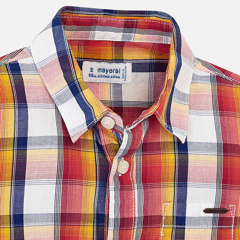 Koszula k/r krata Jasny brąz19/22