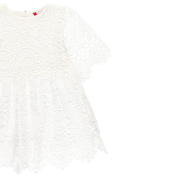 Sukienka z gipiury dla dziewczynki kolor biały Boboli